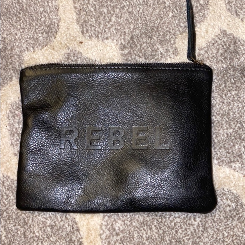 Black leather mini bag